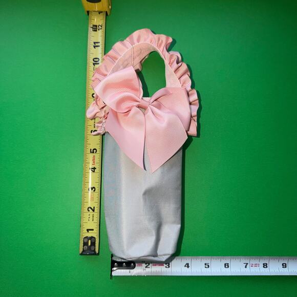 Insulated Lunch Drink Bag Tote Pink Ribbon Cottage Coquette Whimsy Japan Lolita - Picture 3 of 6